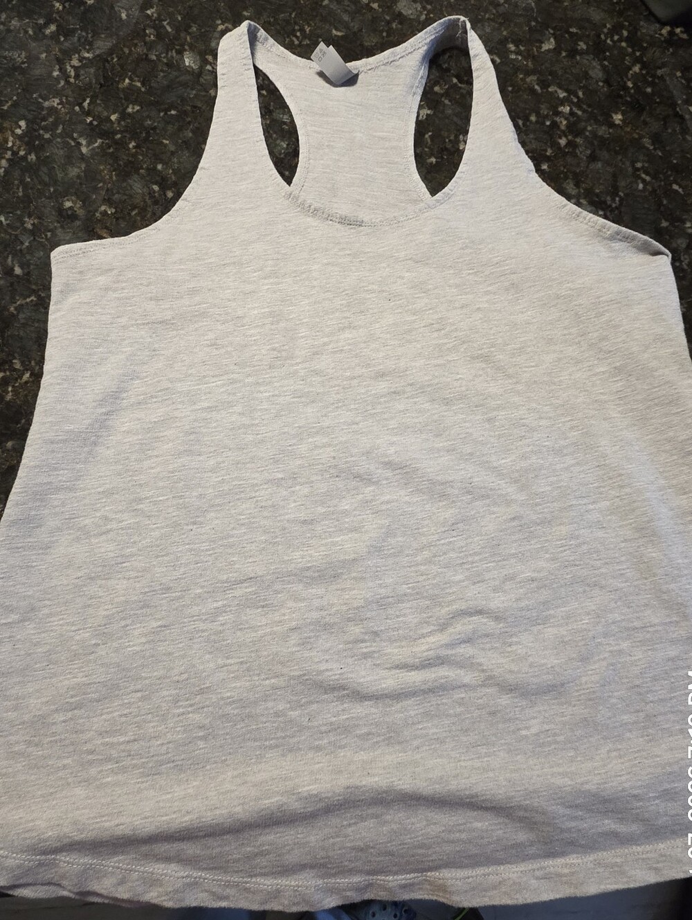 Next Level Apparel Light Gray Ribbed Tank Top